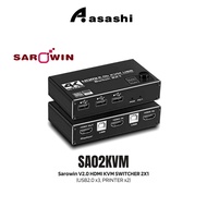 SAROWIN KVM SWITCH 2 In 1 Out / 4 In 1 Out