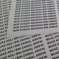 Name Sticker For School Book/Transparent Name Sticker/Waterproof Name Sticker