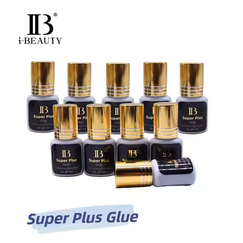 3/5/10Pcs IBeauty Super Plus Glue Gold Cap 5ml Waterproof Latex Free 1-2s Fastest Original Korea Las