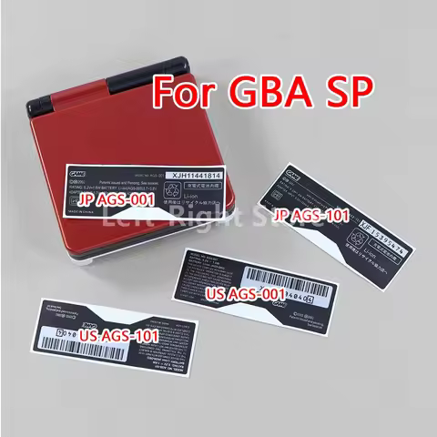 20PCS For GameBoy GBA SP Sticker US JP AGS-101 AGS-001 Console Back Tag For Nintend Game boy SP AGS 
