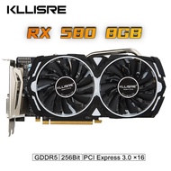 웃Kllisre RX 580 590 8GB Graphics Cards GDDR5 GPU Video Card 256Bit 2048SP 2304SP RX580 RX590 ☽❃Nem+