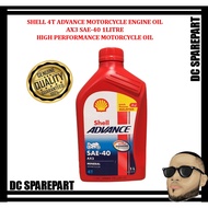 SHELL ADVANCE 4T AX3 SAE-40 MOTORCYCLE ENGINE OIL  (1LITRE)