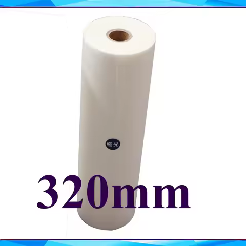 1 PC Satin Matt 25Mic 320mmx200M 1Mil 1" Core Hot Laminating Films Bopp for Hot Roll Laminator
