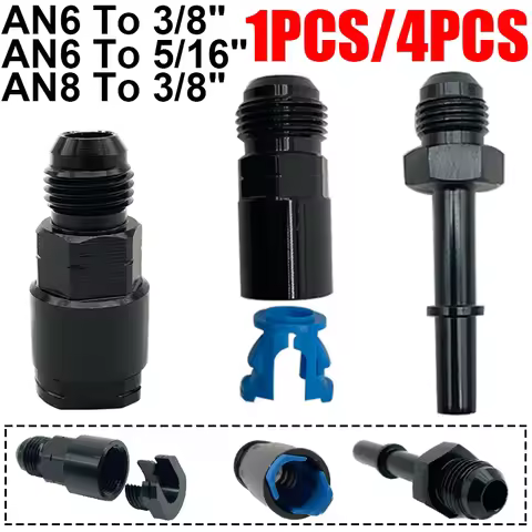 1x/4x Quick Connect 6AN/8AN AN6/AN8 AN-6/AN-8 Male To 3/8" 5/16" Quick Disconnect Male Push On EFI F