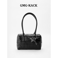 Oven-Shaped Bag Ladies Classic Shoulder Bag Briefcase Star Woven Bag Commuter Underarm Bag Champagne