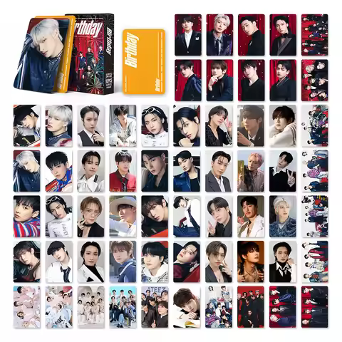 92Pcs/Set Kpop Idol ATEEZ New Album BIRTHDAY Lomo Cards Yunho Yeosang Hongjoong San HD Printd Photoc