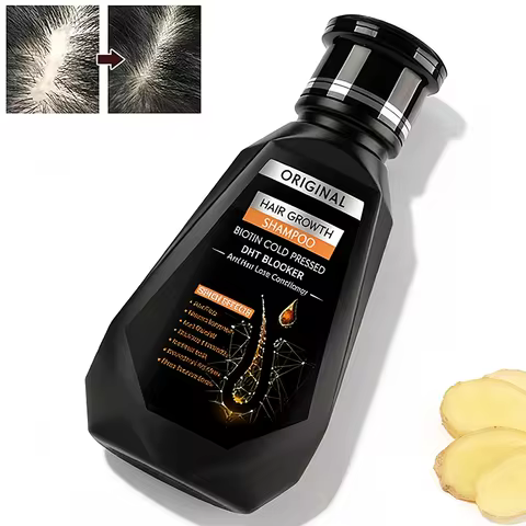 Hair Growth Shampoo for Men and Women - Ginger Anti Hair Loss Shampoo Deep Cleansing Scalp Treatment