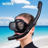 GVI7 wave Professional Snorkeling Two-Piece Set Silicone Full Dry Snorkel Large Frame with Degree Di