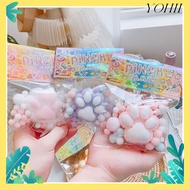 YOHII Fidget Toy, Mochi Cat Foot Squeeze Toy, Mini TPR Cat  Antistress Fidget Therapy Beads Girl
