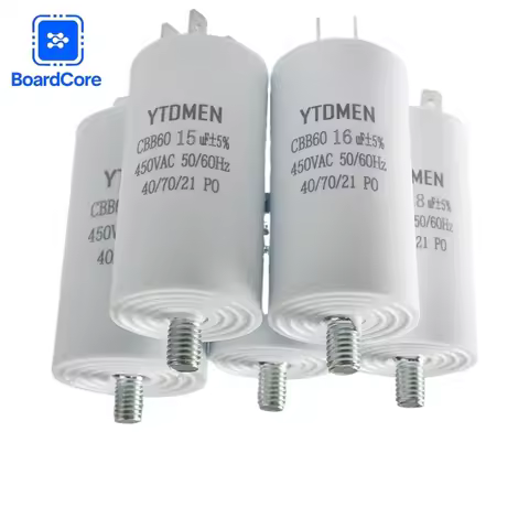 1Pcs CBB60 Starting Capacitor 450V AC 14uF 15uF 16uF 18uF 20uF 25uF Double Insert Screw for Air Comp