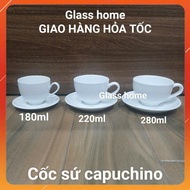 Ceramic cappuccino cup latte art coffee cup 180ml 280ml 220ml plain white millet plate ceramic cup c