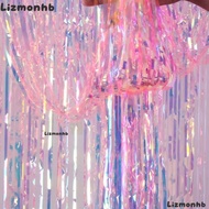LIZMOLI Foil Fringe Curtain, Gold Foil Pink Color Party Decoration Curtain, Colorful Fringe Design C