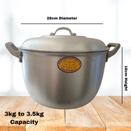 Kaldero Makapal Makinis 28cm pang 3kilo Capacity Double Handle
