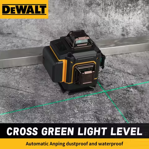 DEWALT 4D 16 Lines outdoor Green Laser Level level 360 ° Horizontal and Vertical Cross Super Strong 