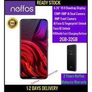 READY STOCK [ORIGINAL] 6.26inch NEFFOS X20 2GB+32GB Android 9,Dual SIM,2 YEARS NEFFOS MALAYSIA WARRA