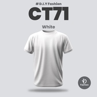 OREN SPORT Unisex Super-Thick Plain T-shirt - White CT71