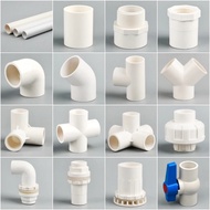 20~40mm White PVC Pipe Connectors Straight Elbow Tee Aquarium Water Supply 4 5 6 Ways Fittings Garde