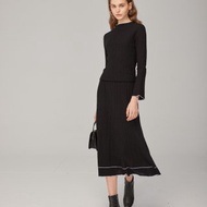 飾邊楞條長裙 (23S2SK04)