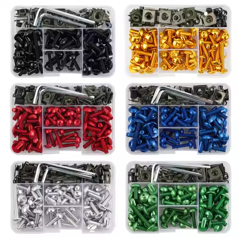 155PCS Motorcycle Fairing Bolts Screws Nut Complete Kit For YAMAHA TENERE 700 MT07 MT 07 TMAX 500 TM