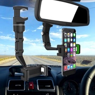 Rearview Mirror Car Phone Holder Rear view Mirror Mount 360 Degree Rotation Phone Bracket Pemegang T
