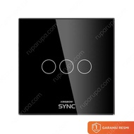 Krisbow Sync Smart Wifi Switch 3 Gang 800 Watt