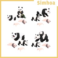 [SIMHOA] 4Pcs Panda Animal Life Cycle Model,Panda Growth Cycle Figures,Educational Toys,Party Classroom Accessories Kid,Girls