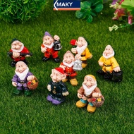 MAKY Fairy Garden Miniatures Gnome Dwarf Mini Gnome Figurines Garden Decoration VN