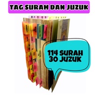 alquran tag Juzuk dan Surah💝 STICKER TAGGING SURAH 114 & JUZUK 30 SESUAI AL QURAN SIZE A4, A5, B5, A