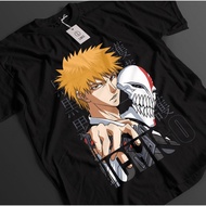 Bleach Anime Shirt Ichigo Bankai T-Shirt Byakuya Tshirt Aizen Zaraki Unisex Tee