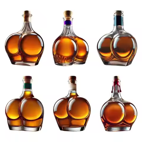 Whiskey Bottle Glasses Alcohol Bottle Drinking Container Realistic Novelty Design for Sake Iced Tea