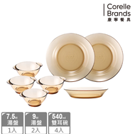 【CORELLE 康寧餐具】透明耐熱碗盤7件組(701)