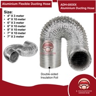Aluminium Flexible Ducting Hose Air Vent Hose (4” / 6” / 7” / 8”) – 3M / 10M Hose Kitchen Exhaust Ho
