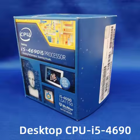 New Stock i5-4690 Non-K Desktop CPU 3.5GHz Base 3.9GHz Turbo LGA1150 4th Gen 6MB L3 Cache Supports 3