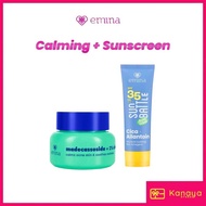 EMINA 2in1 Bundle Calming Water Gel Moisturizer Package + Sunscreen Cica Allantoin | Moisturizer Gel
