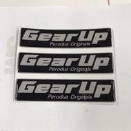 GEAR UP Logo Emblem Original Design Body Kit Perodua Bezza Acia Myvi Ativa Alza Aruz Kancil Kelisa K