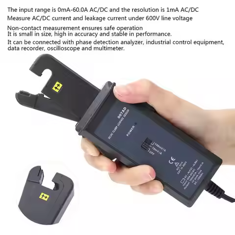 ETCR017AD ETCR007AD High Accuracy AC/CD Leakage Clamp Current Sensor Range 0mA~50.0A Line voltage 60