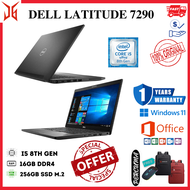 DELL LATITUDE 7290 INTEL CORE i5 8TH GENERATION 12.5" INCH HD DISPLAY RAM 16GB 512GB SSD W11P (1 YEA
