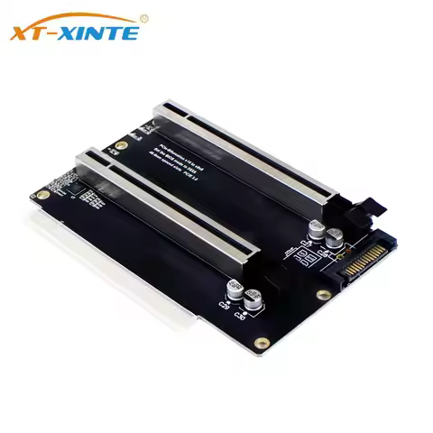XT-XINTE PCIe 3.0 x16 1 to 2 Expansion Card Split Card PCIe-Bifurcation x16 to x8x8 40.4mm Spaced Sl