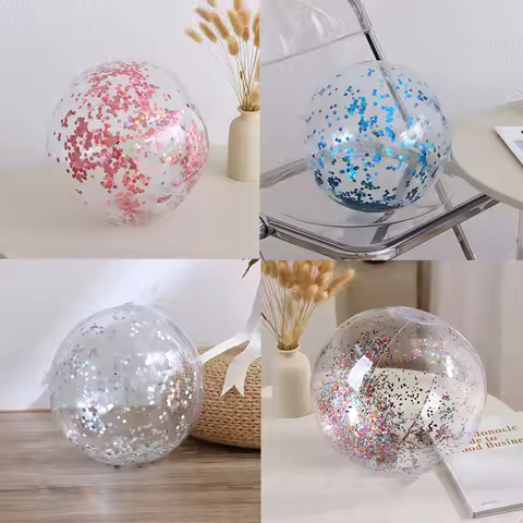 Rooxin Pool Party Ball Inflatable Transparent Beach Ball Outdoor Summer Water Play Swimming Pool Flo