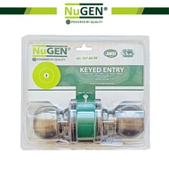 Nugen Lockset 587 Privacy Bathroom No Key Door Knob Ab-Bk