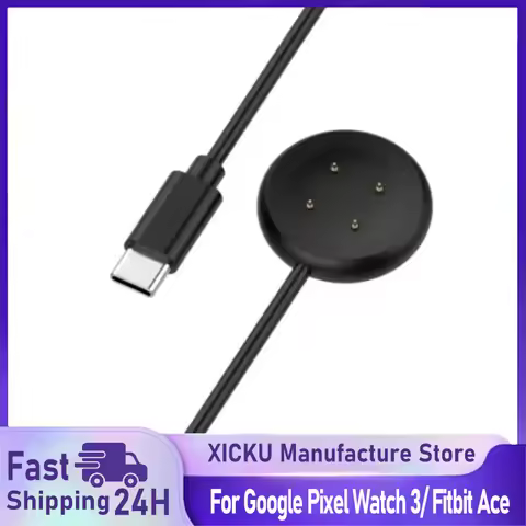 Pixel Watch 3 Charger for Google Pixel Watch 2 USB C Charging Cable Type-C 1m 3.3 FT Black/White Cor