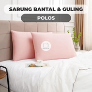 KATUN Plain Pillowcase 45x65 50x70 | Bolster Case 35x90 35x100 Polymicro Cotton
