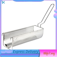 Stainless Steel Fried Basket Long Fry Potato Chip Container Best for French Fries Potato Chip Squeezers Kitchen Tool
