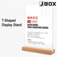 Acrylic T-Shaped Menu Display Stand / Photo Frame (JBox)