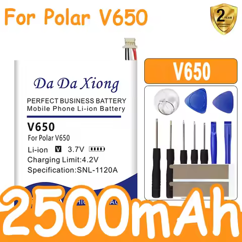 Replacement Battery for POLAR V650/For POLAR V650 5-wire Plug Batterij Batterie +Track NO Warranty 2