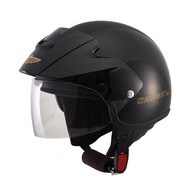 100% Original SGV Cruiser Half Helmet Separuh SIRIM Topi Wanita Tudung ( Black Hitam )