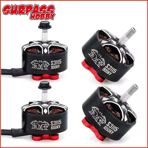 Surpass Hobby Bat S3115 3115 KV900/ KV1050 6S 14-Pole CW Brushless Motor Alloy Steel M5 Shaft For RC