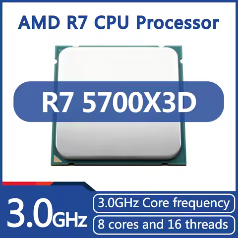 Processador AMD R7 5700X3D R7 5700X3D 3.0 GHz8 cores 16 threads 7NM, L3 = 96M AM4