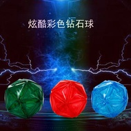 QM Pet Glowing Bounce Ball Toys Dog Luminous Sound Elasticity Jump Ball Floating Diamond BallTPR EPH