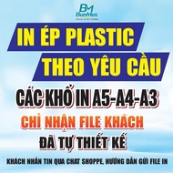 Only Receive Pre-Designed Files] Print Menu Laminated Plastic A5 A4 A3 On Demand | No Design